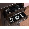 Stufurhome Locking Jewelry Armoire with 9 Drawer, Flip Top Mirror, 2 Side Doors, Wooden Jewelry Storage Cabinet Large Capacity, Espresso - 3 of 4