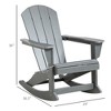Outdoor Rocking Chair, HDPE Adirondack Porch Rocker Chair for Garden, Patio - 3 of 4