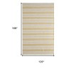 HomeRoots 10' X 14' Yellow and Ivory Striped Hand Woven Area Rug - 3 of 4