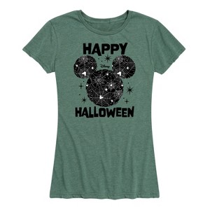 Women's - Disney - Mickey's Spider Web Silhouette Short Sleeve Graphic T-Shirt - 1 of 4