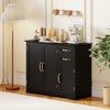 Tangkula 40" Sideboard Buffet Cabinet Modern Kitchen Storage Organizer w/ 2 Drawers - 3 of 4