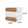 360° Rotating 3-Tier Nightstand with Soft-Close Drawers, Modern Bedside Table - 2 of 4