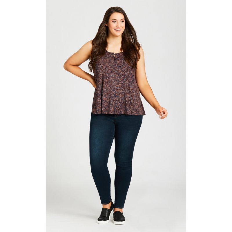 Women's Plus Size Knitted Tank Top - brown | AVENUE, 3 of 8