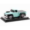 1956 Ford F-100 Pickup Truck Light Blue and Black Limited Edition to 6250 pieces Worldwide 1/24 Diecast Model Car by M2 Machines - 2 of 3