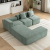 116.5" Sectional Sofa Full-compressed Sofa Couch Free-combined Sofa for Living Room - 2 of 4