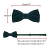 INSPIRE CHIC Men's Velvet Solid Color Adjustable Pre-Tied Bow Tie Pocket Square Set 2 Pcs - 3 of 4