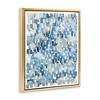 Stupell Industries Coastal Tile Abstract Soft Blue Beige Shapes Floating Frame Canvas Art - 2 of 4