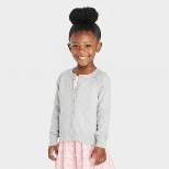 Toddler Girls' Raglan Long Sleeve Cardigan - Cat & Jack™ Gray