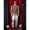 Lars Amadeus Men's Party Round Neck Sheer See Through Glitter Sleeveless Shining Tank Top - 2 of 4