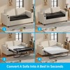 Mjkone 2-in-1 Pull Out Sofa Bed,Sleeper Sofa Couch with Memory Foam Mattress,Cup Holder,USB,Pull Out Couch Bed - 2 of 4