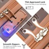 Syemin Luggage Hardshell Luggage Set with TSA Lock 360° Spinner Wheels Lightweight Durable Travel Suitcases Check in, Brown, 18.3"*11.2"*29.1" - 4 of 4