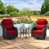 UPTION  2-person Outdoor Rattan Seating Group With Cushions - 2 of 4
