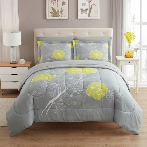 Sweet Home Collection  Bed-in-a-bag Unique Printed Comforter & Solid Color  Sheet Set Soft All Season Bedding, Twin, Florence : Target