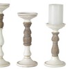 Melrose Candle Holder with Wood Accent (Set of 3) - 2 of 2