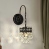 Artloge American Vintage Hardwired Crystal Wall Sconce Light Fixture w/ Clear Crystals - 3 of 4