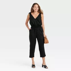 Women's Sleeveless Tie-Shoulder Jumpsuit - A New Day™