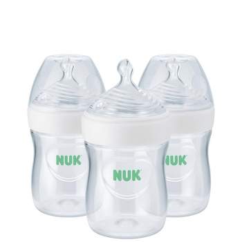 NUK Smooth Flow Anti Colic Baby Bottle, 10 oz, 3 Pack, Elephant