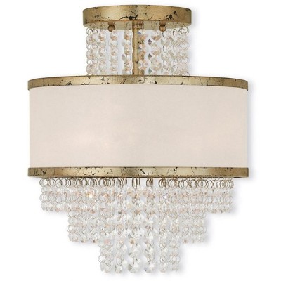 Livex Lighting Prescott 2 - Light Semi-Flush Mount in  Winter Gold