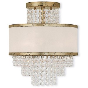 Livex Lighting Prescott 2 - Light Semi-Flush Mount in  Winter Gold - 1 of 1