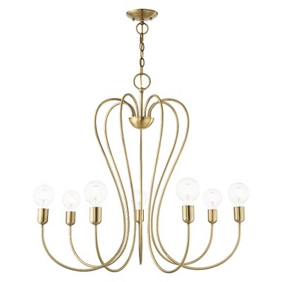 Livex Lighting Lucerne 7 - Light Chandelier in  Antique Brass