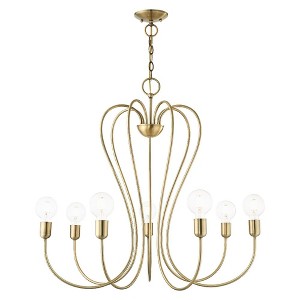 Livex Lighting Lucerne 7 - Light Chandelier in  Antique Brass - 1 of 4