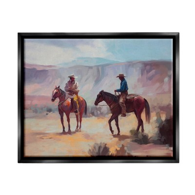 Stupell Industries Desert Cowboys Horses Landscape Framed Canvas