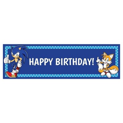 Sonic the Hedgehog Birthday Banner - Standard