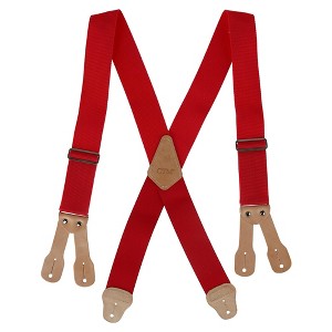 CTM Men's Big & Tall Non-Elasticized Button End Work Suspenders - 1 of 4