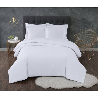 2pc Twin/twin Extra Long Simply Clean Pleated Comforter Set White - Serta :  Target