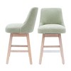 WestinTrends 26" Upholstered Swivel Counter Height Bar Stools (Set of 2) - 3 of 3