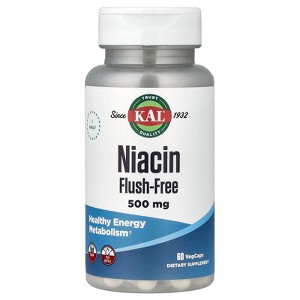 KAL Niacin, Flush-Free, 60 VegCaps - 1 of 4