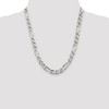 Black Bow Jewelry Mens 8.75mm Sterling Silver Solid Figaro Anchor Chain Necklace - 2 of 4