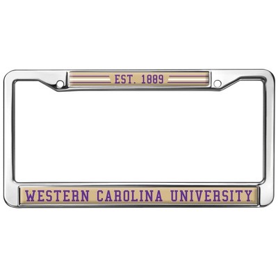 Western Carolina University School Logo Full Size Standard License Plate Metal Frame