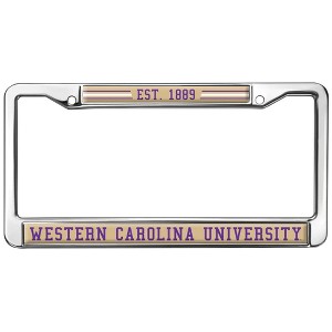 Western Carolina University School Logo Full Size Standard License Plate Metal Frame - 1 of 4