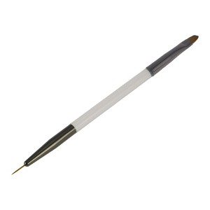 Unique Bargains Double Head Nail Painting Brushes for Polish Painting Home DIY Clear Gray 1 Pc - 1 of 4