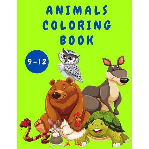 Download Animals Coloring Book For Kids 9 12 Large Print By Daniel Lewis Paperback Target