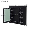NicBex Wall Mounted Bathroom Storage Cabinet,30'' x28'' Medicine Cabinet with 3 Open Shelves and Mirror,Bathroom Storage Cabinet for Bathroom - 3 of 4
