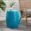 MOEPISY 15.75 inch Blue Side Table - 3 of 4