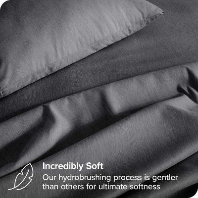 Heathered Gray Twin Microfiber Deep Pocket Sheet Set