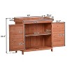 Solid Wood Patio Tool Sheds Outdoor Storage Shed with Lockable Doors - The Pop Home - 3 of 4