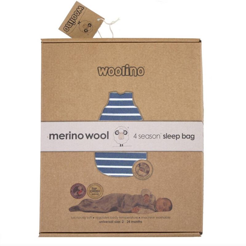 Woolino 4 Season Ultimate Baby Swaddle Wrap, Merino Wool, 2 Months - 2 Years, Navy Blue, 2 of 7