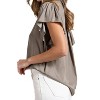 Women's Flutter Sleeve Satin Blouse - eesome - 2 of 3