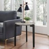 NicBex Modern Imitation Marble Round Coffee Table with Solid Wood Legs,Rubber Wood Side Table,Center Table for Living Room - 2 of 4