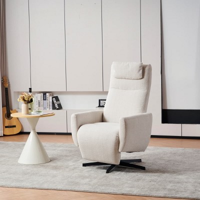 360 Swivel Recliner Chair with Adjustable Backrest and Footrest Comfy Accent Chairs Swivel Chairs for Living Room and Reading Corner-Maison Boucle