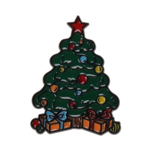 Unique Bargains Christmas Brooches Series Alloy Dripping Wax Red 1.02"x1.14" 1 Pc - 1 of 4