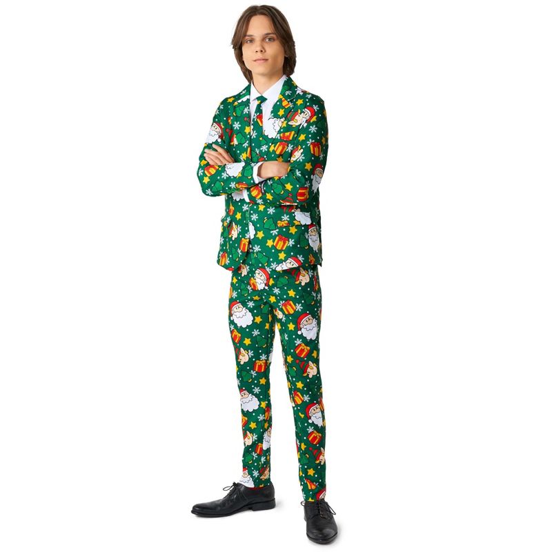 Suitmeister Boys Christmas Suit - Santa Elves Green, 1 of 6