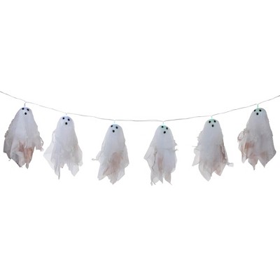 Northlight 6ct Ghost Halloween Color Changing String Lights Clear Wire - 4' Multi-Color