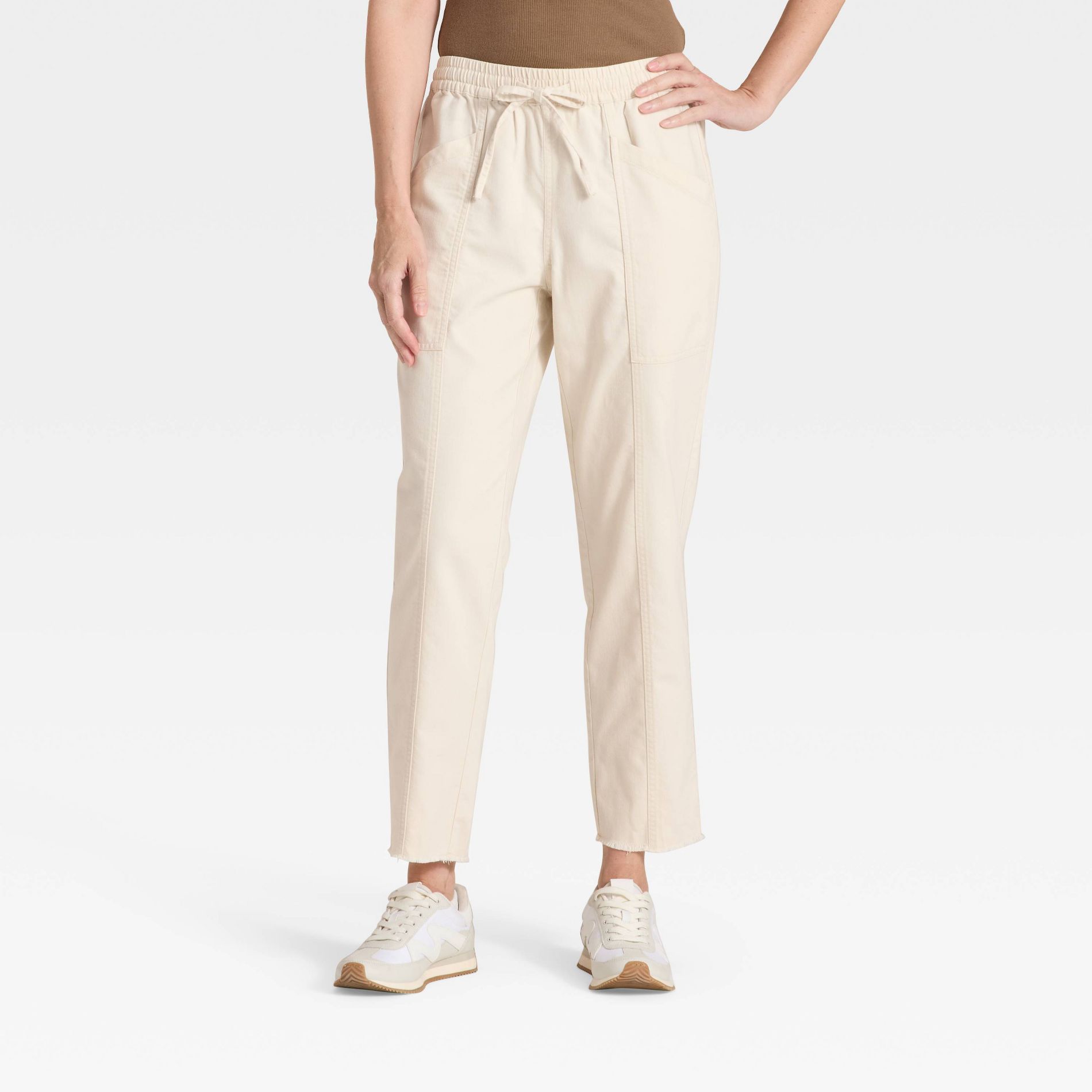 Women's Mid-Rise Tie-Waist Pull-On Pants - Universal Thread™