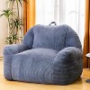 Hooseng 38" Giant Bean Bag Chair for Adults, High-Density Foam Stuffed Corduory Bean Bag Sofa with Handle for Adults Reading, Gaming - 3 of 4