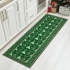 Christmas Runner Rug, Non-Slip Washable Indoor Carpet with Tree and Snowflake Pattern, Stain Resistant Kitchen Floor Mat for Hallway - 2 of 4
